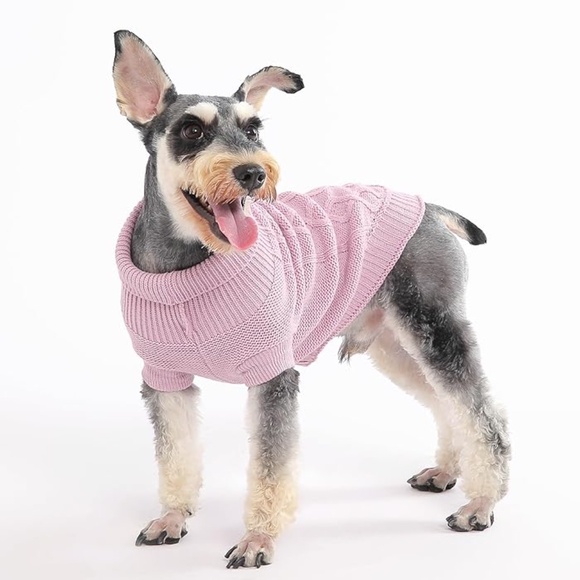 Dog MengMengDa Pullover Sweater Soft & Warm Pink/Purple S - Picture 4 of 5